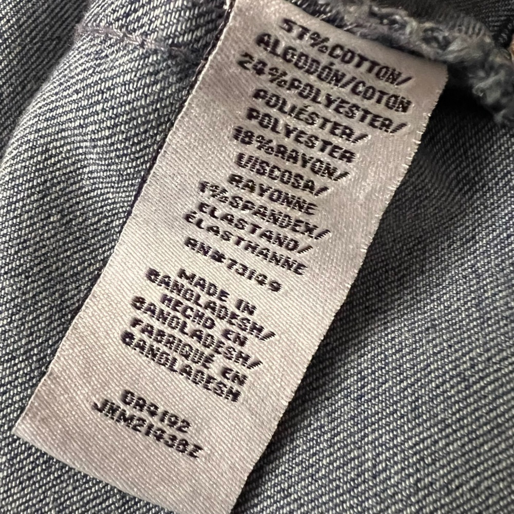 Lana Collection by Yossi denim jean jacket all you need is love small EUC - Picture 9 of 9